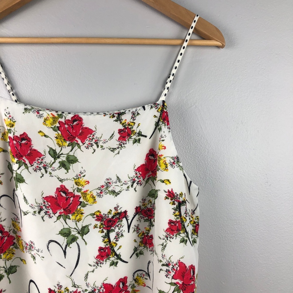 ANTHRO Maeve Beloved Silk Floral Heart Cami Sz 12